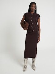 River Island Button Up Pletena pletena jopa - Slika 1 iz 6