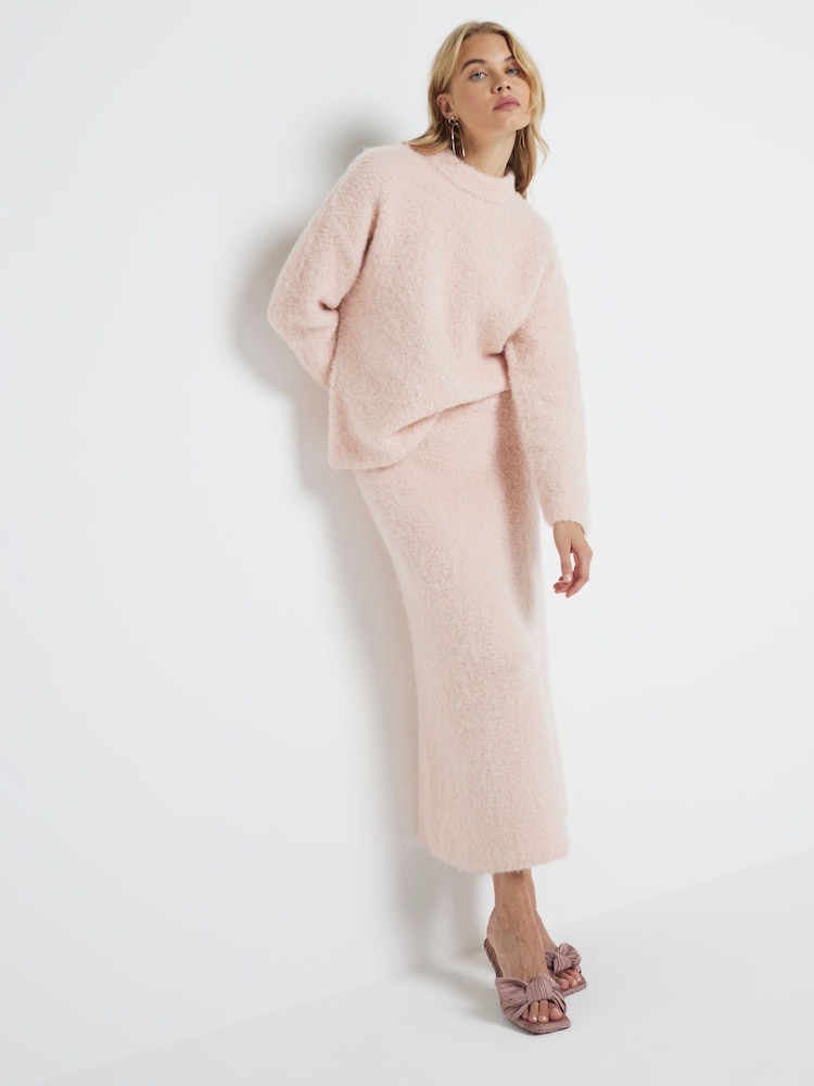 River Island Pink Crew Neck Knit Jumper - Image 1 of 4