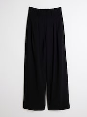 River Island Black Pleated Wide Leg Trousers - Image 5 of 6