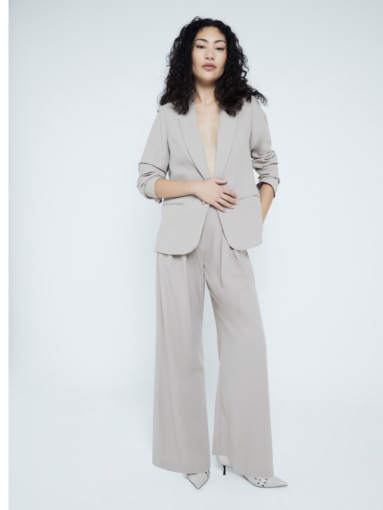 River Island Brown Wide Leg Tailored Trousers - Image 2 of 6 River Island Brown Wide Leg Tailored Trousers - Image 2 of 6