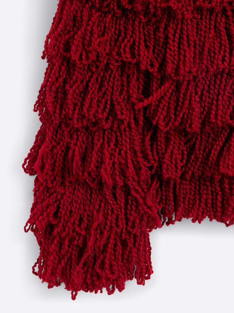 River Island Red Fringe Detail Jumper - Image 4 of 4