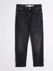 River Island Black Mom Petite High Rise Bum Sculpt 100% Cotton Jeans - Image 5 of 6