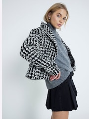 River Island Black Cropped Textured Jacket - Image 2 of 4