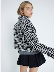 River Island Black Cropped Textured Jacket - Image 3 of 4