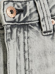 River Island Grey High Waisted Relaxed Straight 100% Cotton Jeans - Image 4 of 4