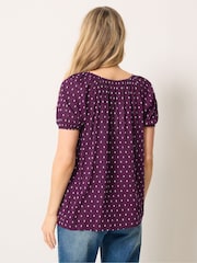 Long Tall Sally Purple Dobby Button Up Shirt - Image 3 of 6