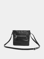 Yours Curve Black Faux Leather Zip Front Cross Body Bag - Image 3 of 5