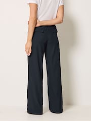 Blau - Long Tall Sally Pleated Wide Leg Trousers - Bild 3 von 6