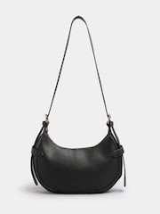 Yours Curve Brown Faux Suede Leopard Buckle Shoulder Bag - Image 3 of 5