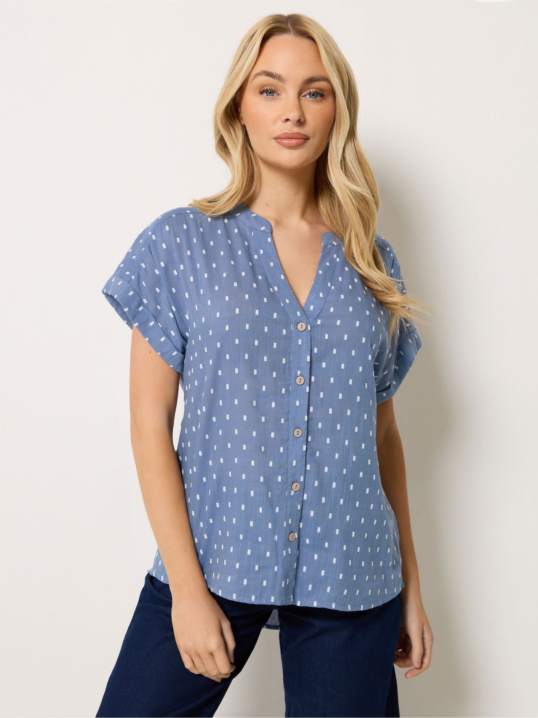 M&Co Blue Mco Dobby Shirt - Image 3