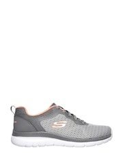 Skechers Grey Womens Bountiful Quick Path Trainers - Image 1 of 3