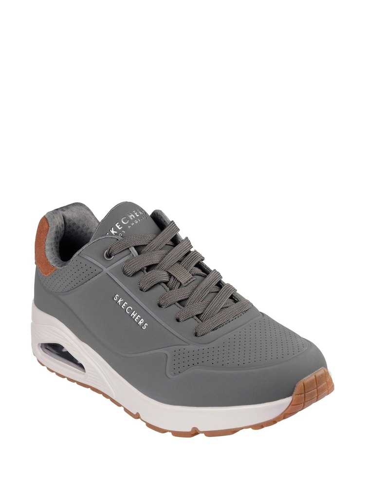 Gris - Zapatillas de corte estándar para hombre Uno de Skechers - Imagen 2 de 3 Gris - Zapatillas de corte estándar para hombre Uno de Skechers - Imagen 2 de 3