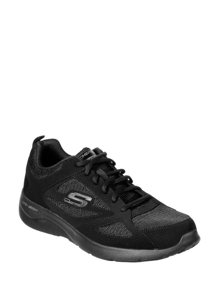 Skechers Black Dynamight 2.0 Lace Up Memory Foam Trainers - Image 2 of 3