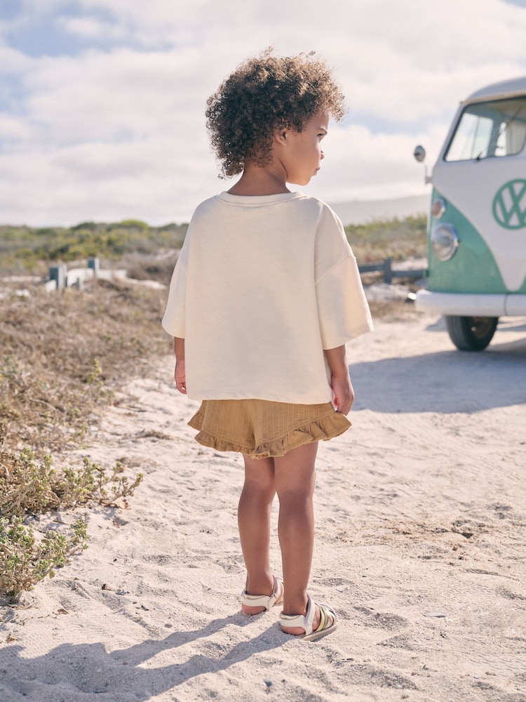 Cream Shell 100% Cotton T-Shirt and Shorts Set (3mths-7yrs) - Image 3 of 9