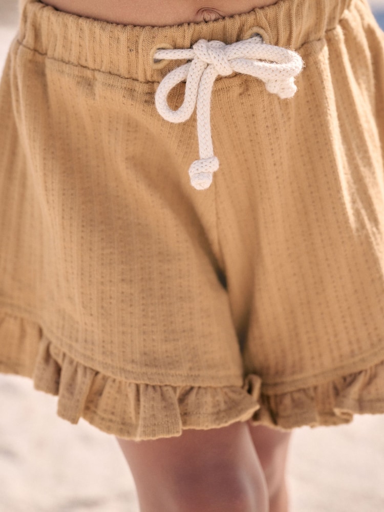 Cream Shell 100% Cotton T-Shirt and Shorts Set (3mths-7yrs) - Image 4 of 9