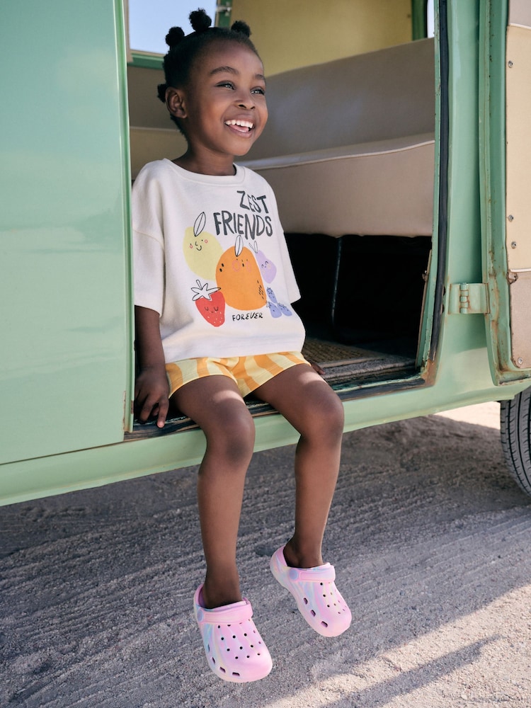 Cream Zest Friends Fruit Top & Shorts Set (3mths-7yrs) - Image 2 of 9