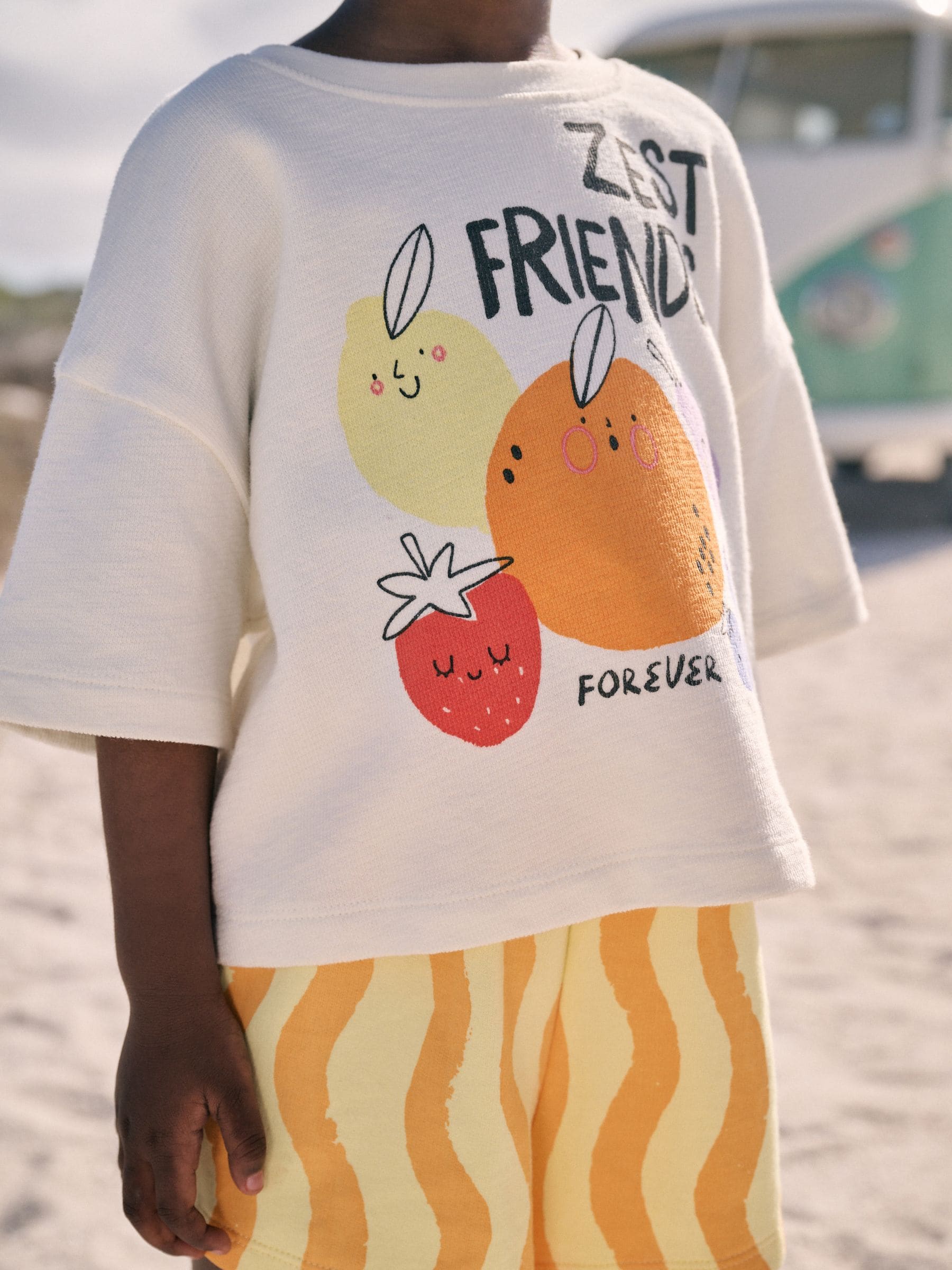 Buy Cream Zest Friends Fruit Top & Shorts Set (3mths-7yrs) from