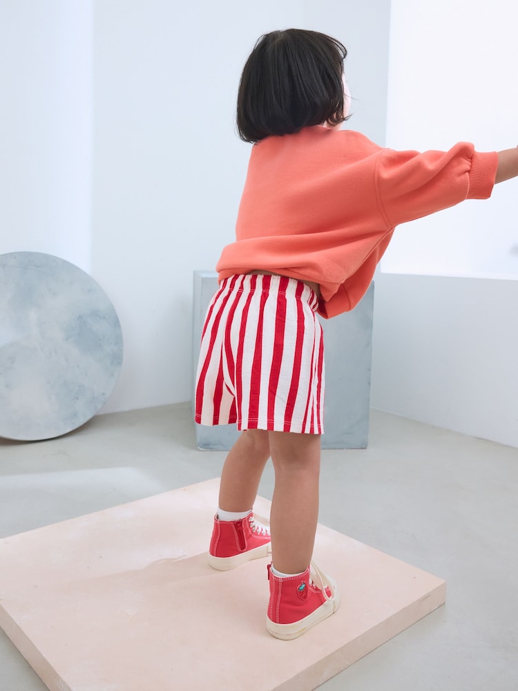 Orange Fruit Character Long Sleeve 100% Cotton Sweatshirt And Shorts Set (3mths-7yrs) - Image 3 of 8