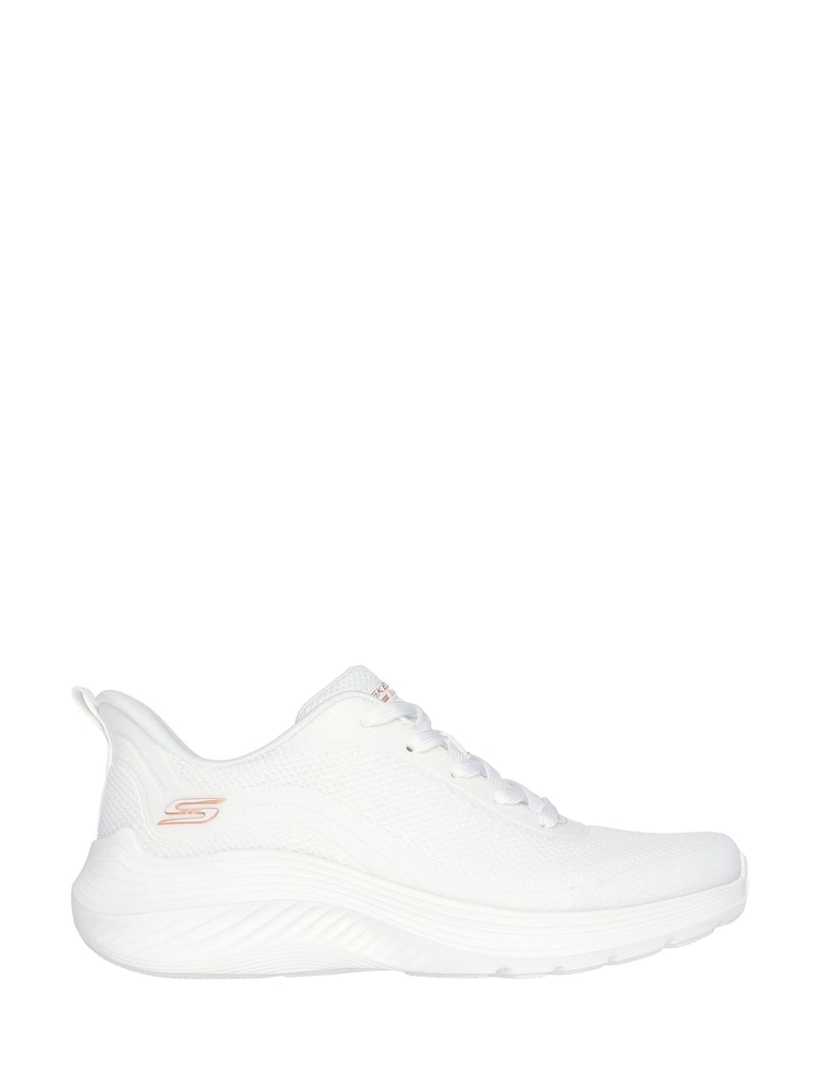 Blanco - Skechers Bobs Squad Waves Still Wading Trainers - Imagen 1 de 3 Blanco - Skechers Bobs Squad Waves Still Wading Trainers - Imagen 1 de 3