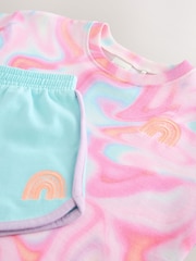 Pink Tie Dye 100% Cotton Top & Shorts Set (3mths-7yrs) - Image 7 of 7