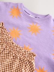 Purple/Orange Stars Top & Shorts Set (3mths-7yrs) - Image 9 of 9