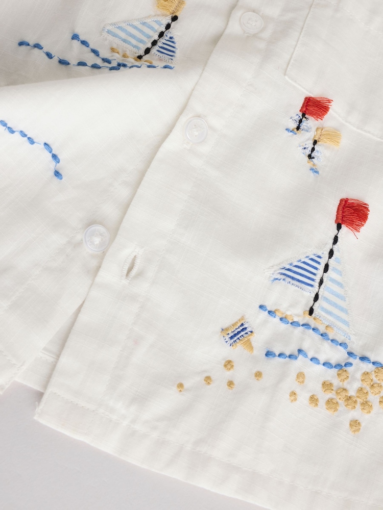 Blue/White Boat Baby Shirt and Shorts Set (0mths-2yrs) - Image 13 of 14