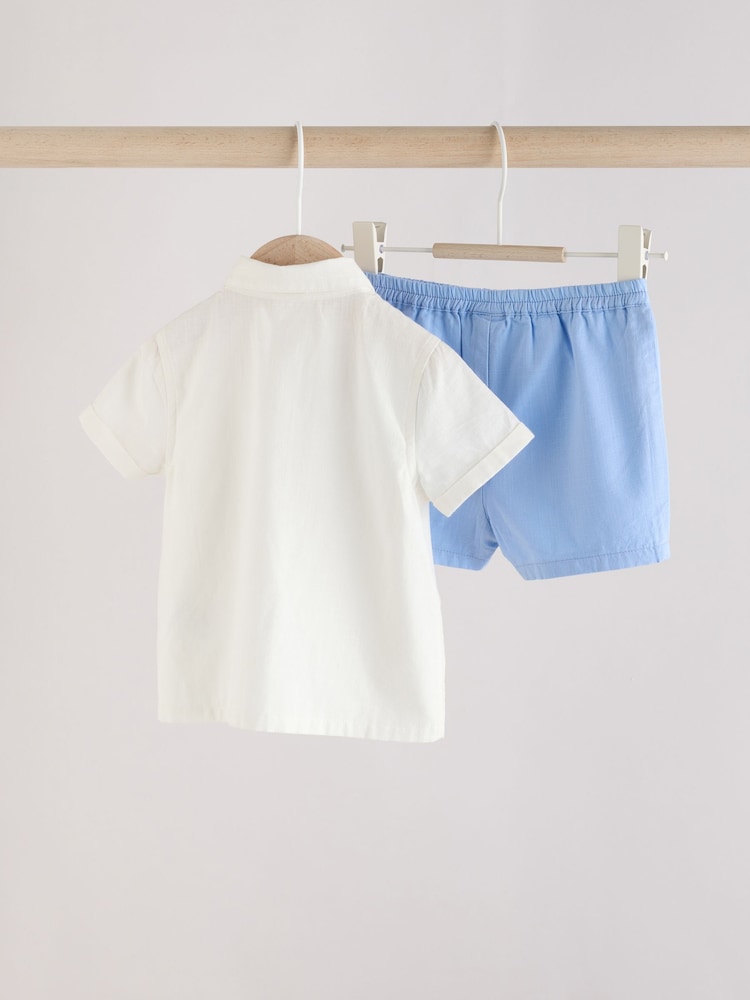 Blue/White Boat Baby Shirt and Shorts Set (0mths-2yrs) - Image 5 of 14