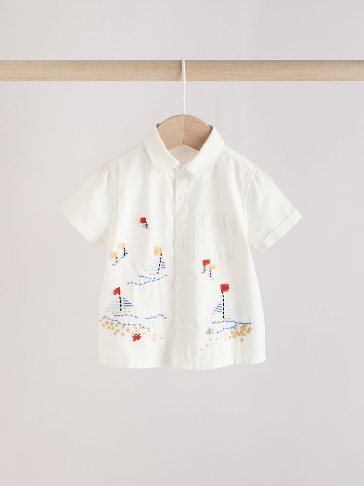 Blue/White Boat Baby Shirt and Shorts Set (0mths-2yrs) - Image 6 of 14