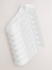 White Chevron Low Rise Sport Trainer Socks 7 Pack - Image 1 of 10
