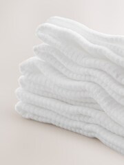 White Chevron Low Rise Sport Trainer Socks 7 Pack - Image 9 of 10