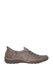 Skechers Tan Brown Breathe Easy Roll Slip In With Me Wide Fit Trainers - Image 2 of 3