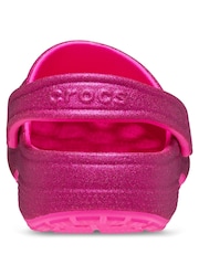 Crocs Pink Classic Glitter Clogs - Image 3 of 4