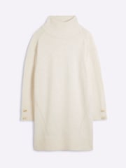 River Island Cream High Neck Knitted Jumper Dress - Image 5 of 6