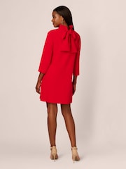 Adrianna Papell Red Trapeze Mock Neck Dress - Image 2 of 7