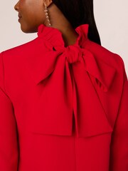 Adrianna Papell Red Trapeze Mock Neck Dress - Image 6 of 7