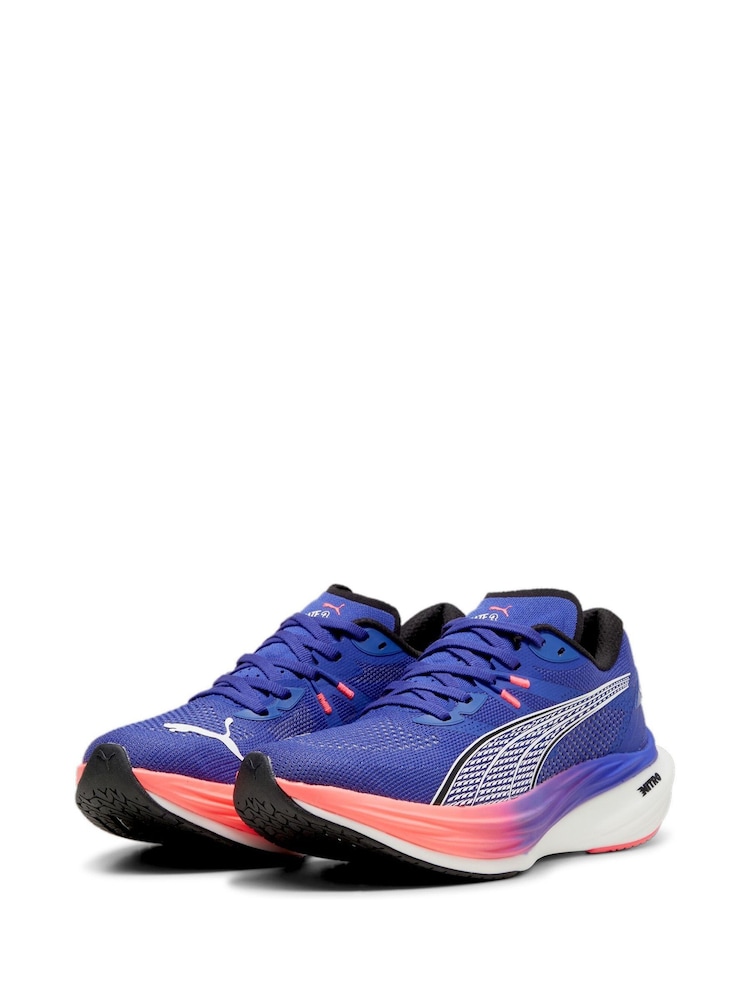 Puma Blue Mens Deviate NITRO™ 3 Running Shoes - Image 2 of 3 Puma Blue Mens Deviate NITRO™ 3 Running Shoes - Image 2 of 3