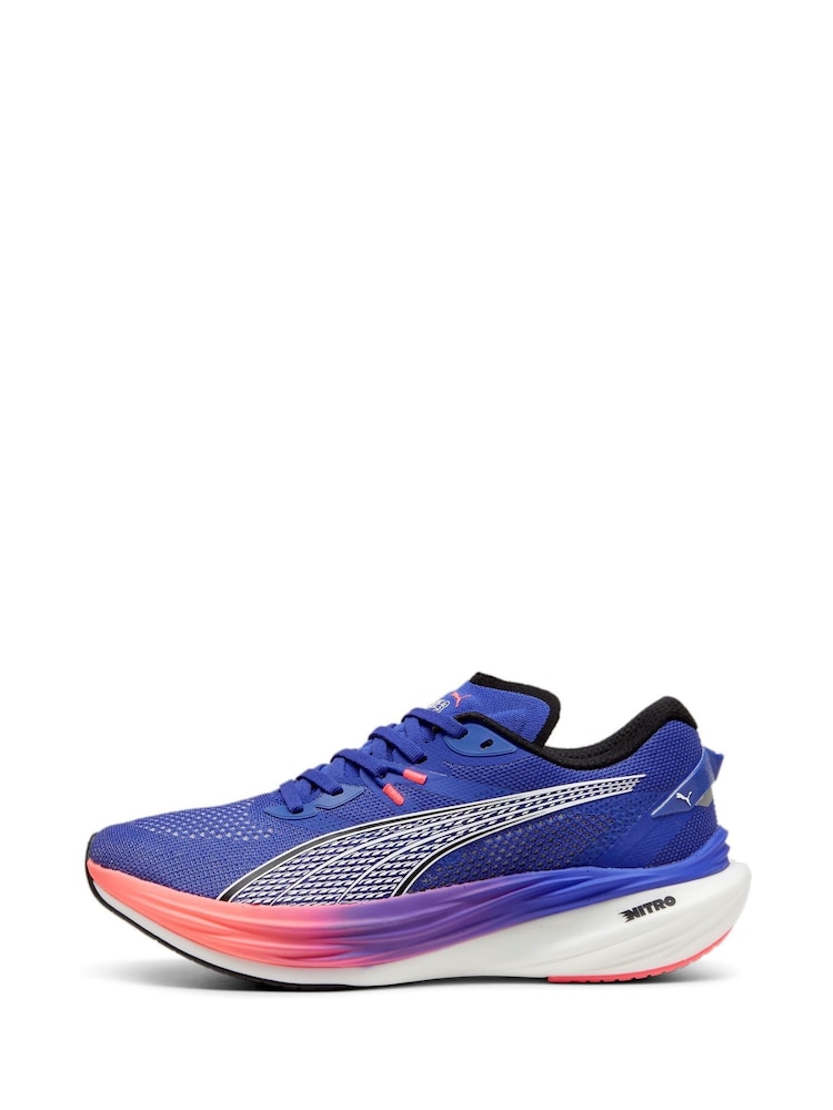 Puma Blue Mens Deviate NITRO™ 3 Running Shoes - Image 2 of 5