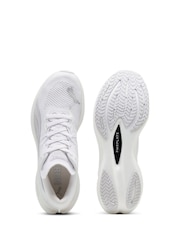 Puma White Mens Deviate NITRO™ 3 Running Shoes - Image 3 of 6