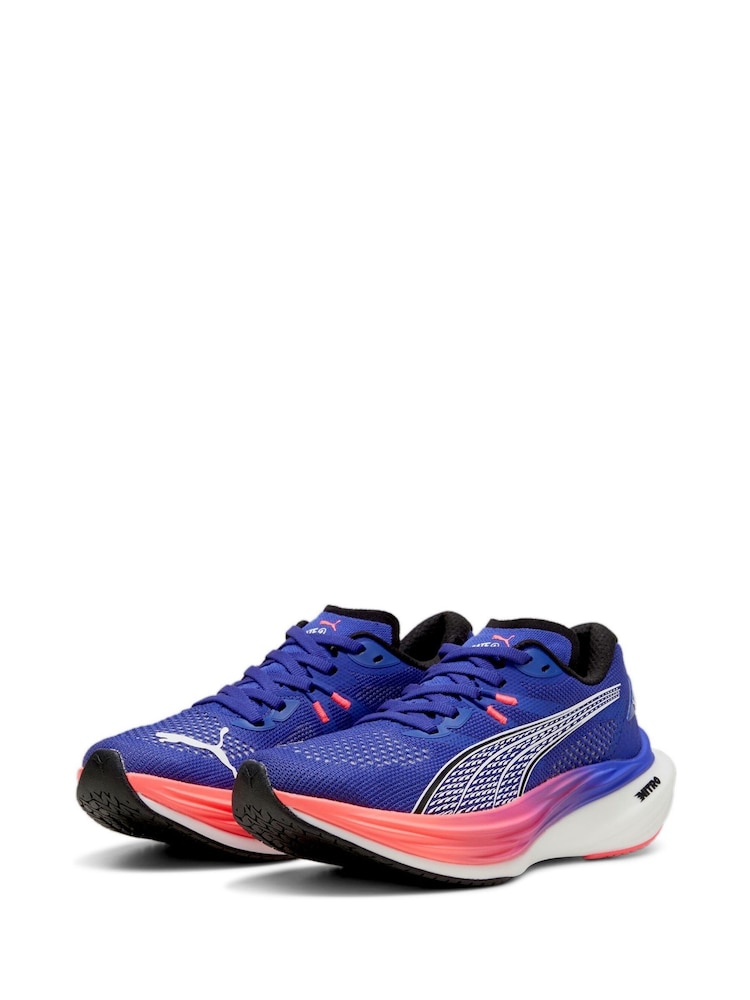 Puma Blue Womens Deviate NITRO™ 3 Running Shoes - Image 4 of 6