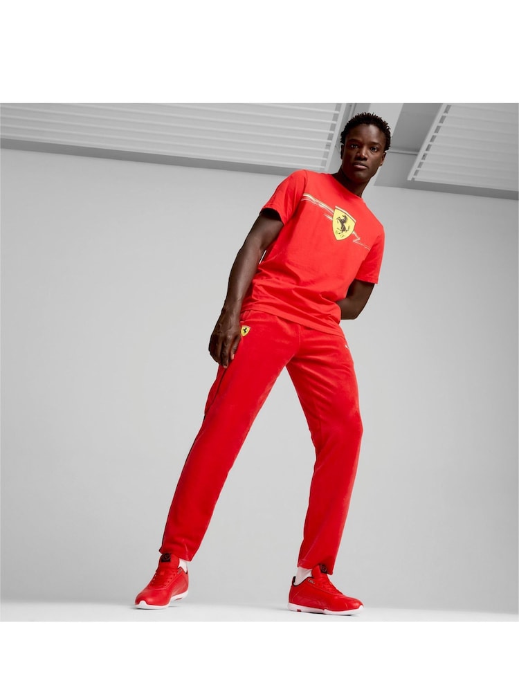 Puma Red Mens Scuderia Ferrari Tune Cat Driving Shoes - Image 5 of 6
