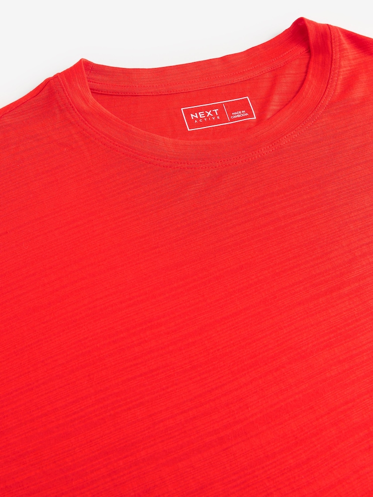 Red Active Crew Neck Lightweight Boxy Short Sleeve T-Shirt - Image 7 of 8