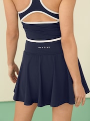 Navy Active Tennis Skort With Tipping - Image 4 of 8
