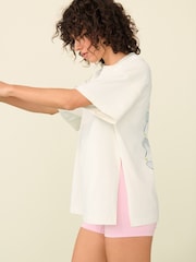 Ecru White Oversized 100% Cotton T-Shirt - Image 3 of 8