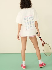 Ecru White Oversized 100% Cotton T-Shirt - Image 4 of 8