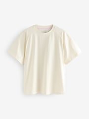 Ecru White Oversized 100% Cotton T-Shirt - Image 6 of 8