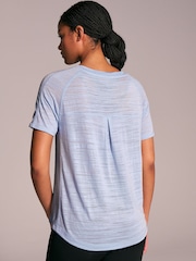 Pale Blue Crew Neck Lightweight Short Sleeve T-Shirt - Image 3 of 7