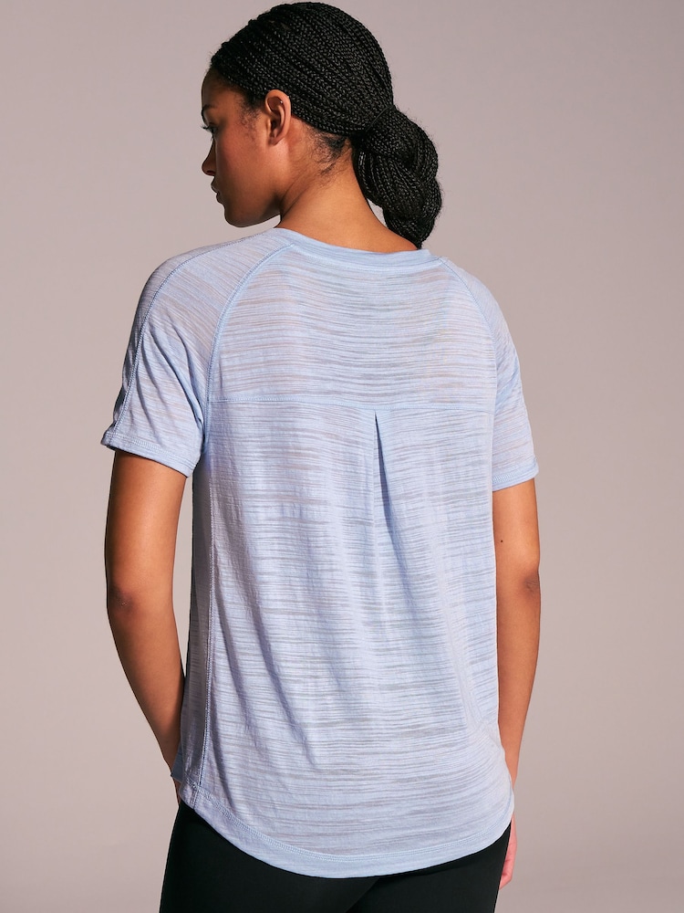 Pale Blue Crew Neck Lightweight Short Sleeve T-Shirt - Image 3 of 7