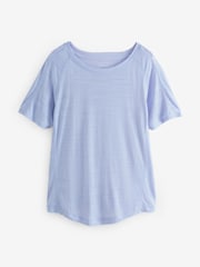Pale Blue Crew Neck Lightweight Short Sleeve T-Shirt - Image 5 of 7