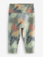 Palm Print Active Power Capri Leggings - Image 6 of 8