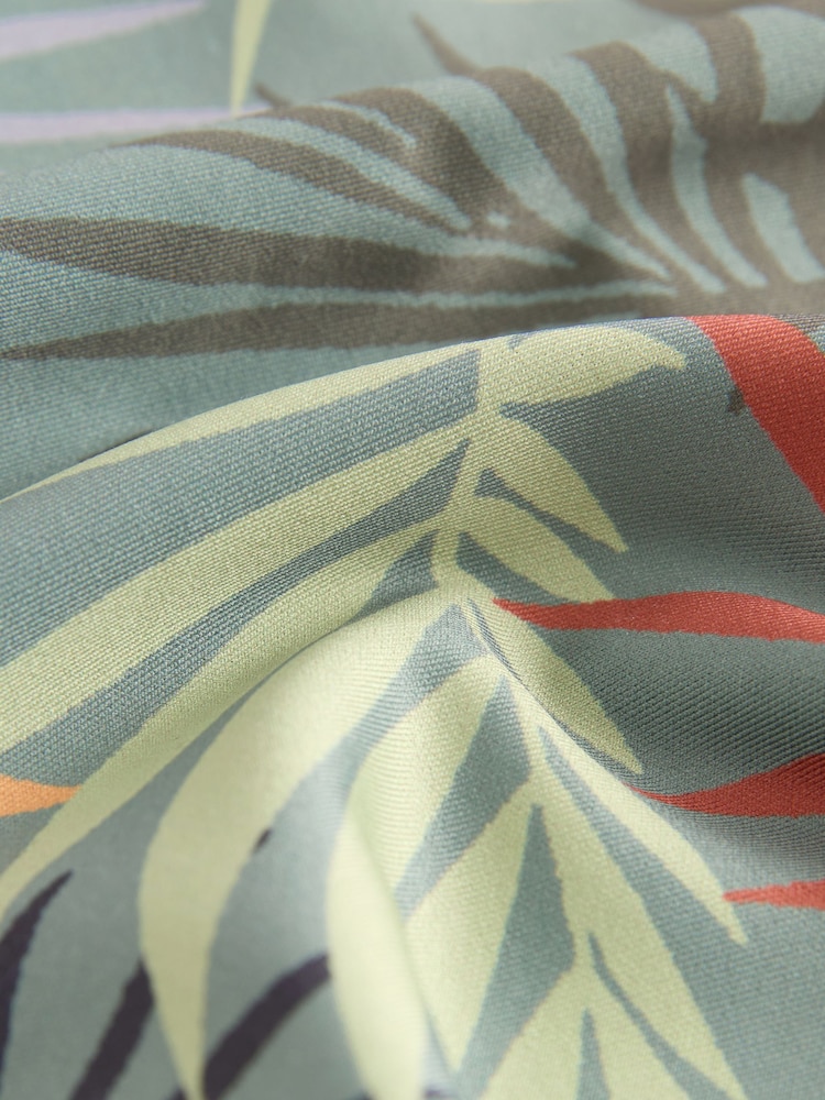 Palm Print Active Power Capri Leggings - Image 7 of 8